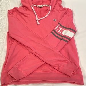 PINK Apricot Hooded Sweatshirt with Pockets